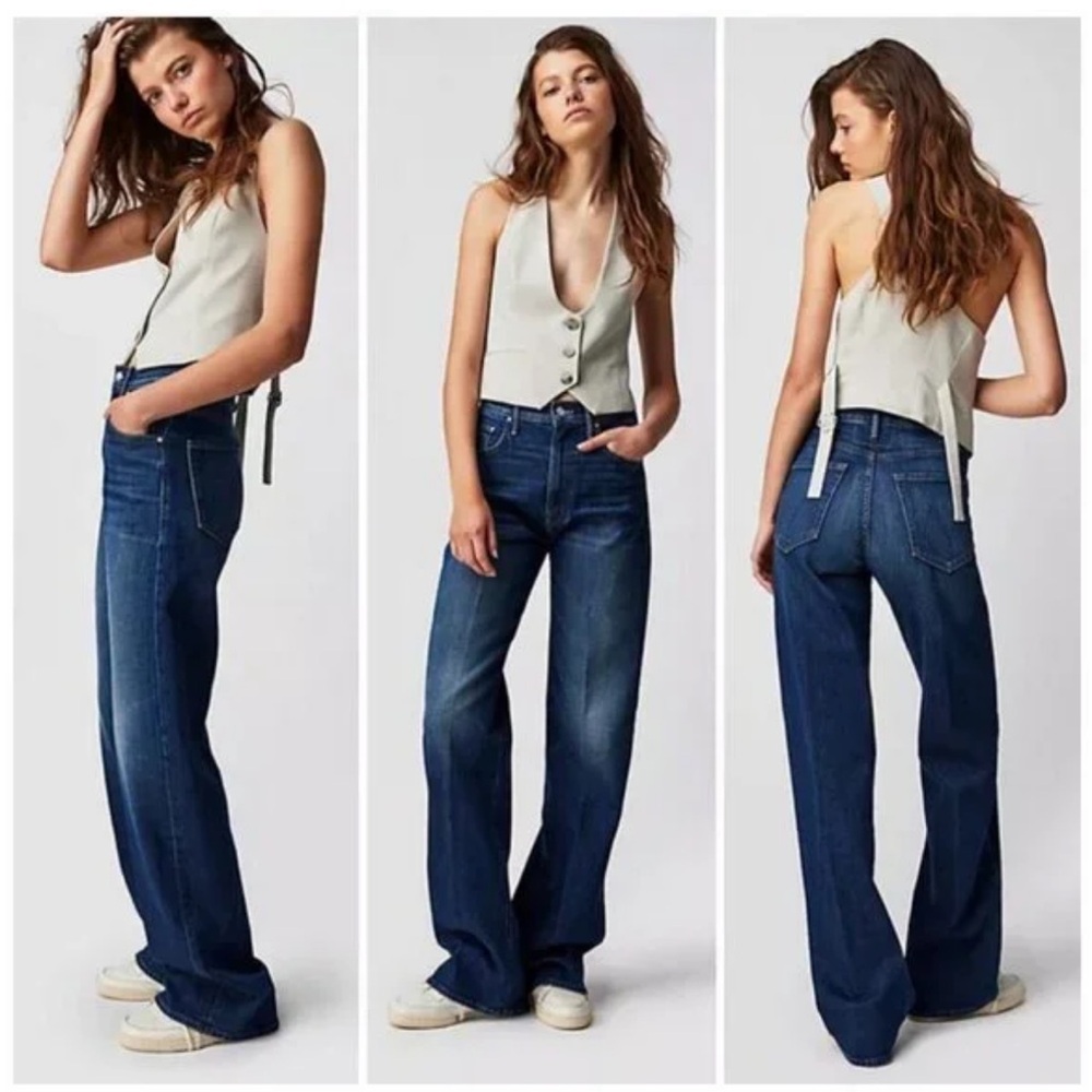 Mother jeans lasso heel in let’s wine about it wash. Size 27, worn once.